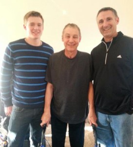 Gary and son Grant visit me at hom